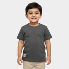 Boys' Half Sleeves T-Shirt, Charcoal, small
