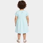 Infants' Light Green Regular Fit Lace Trim Frock, Light Green, small