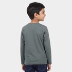 Boys Mid Blue Round Neck Regular Boys T-Shirt, Mid Blue, small