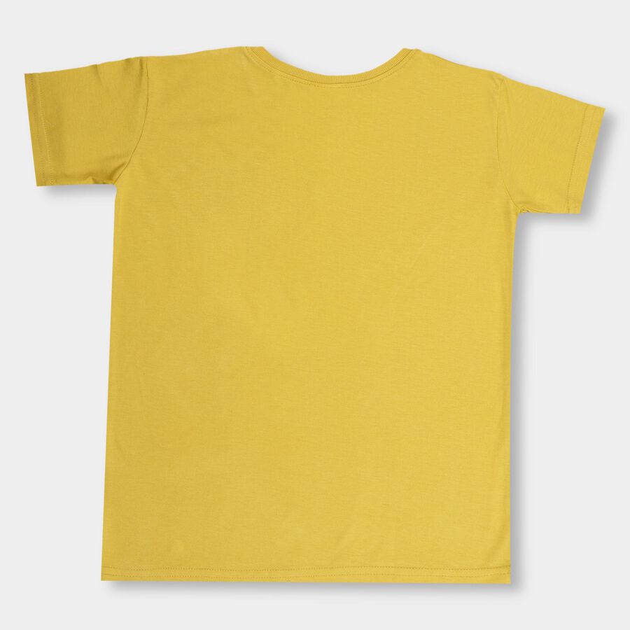 Boys' Half Sleeves T-Shirt, Mustard, large image number null