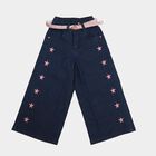 Girls Navy Blue Wide Leg Star Jeans, Dark Blue, small