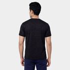 Men's Black Crew Neck Athleisure T-Shirt, Black, small