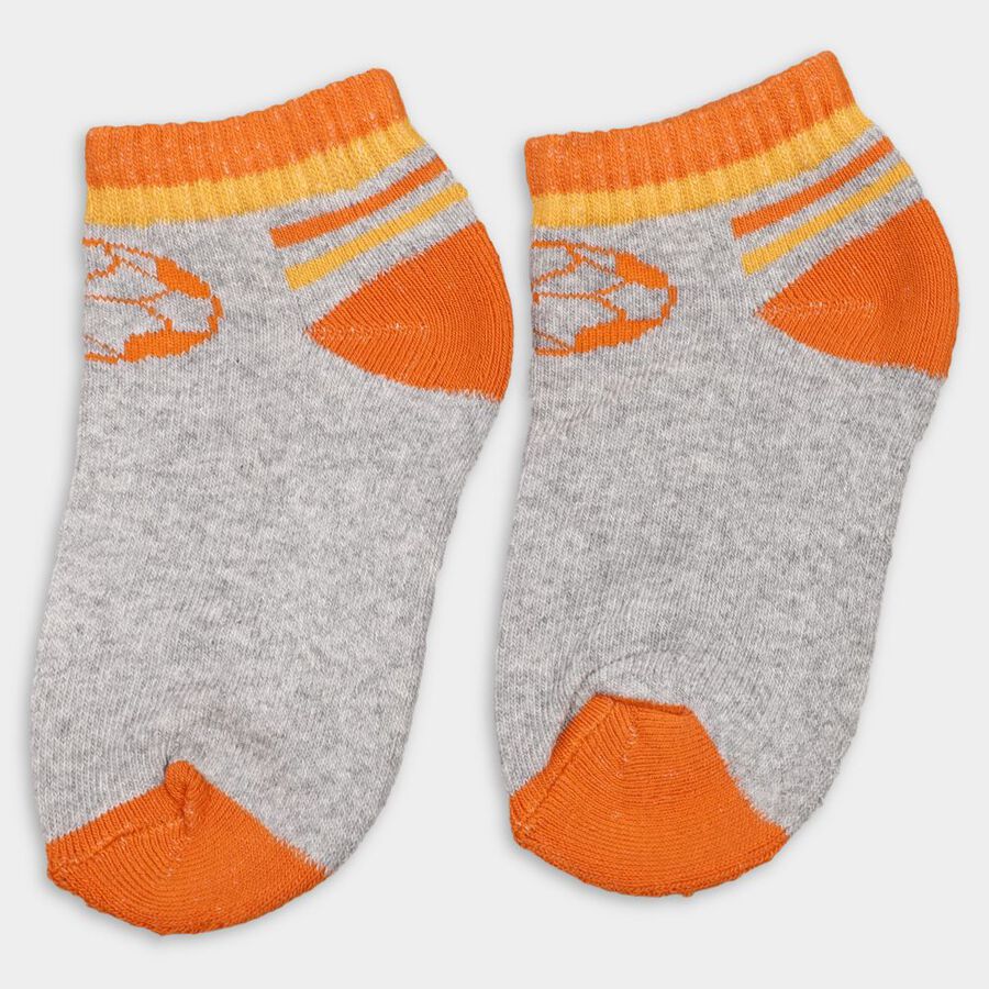 Boy's Socks (Pack of 2), Melange Light Grey, large image number null