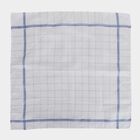 Men's White Checked Pack of 3 Handkerchief, Dark Grey, small