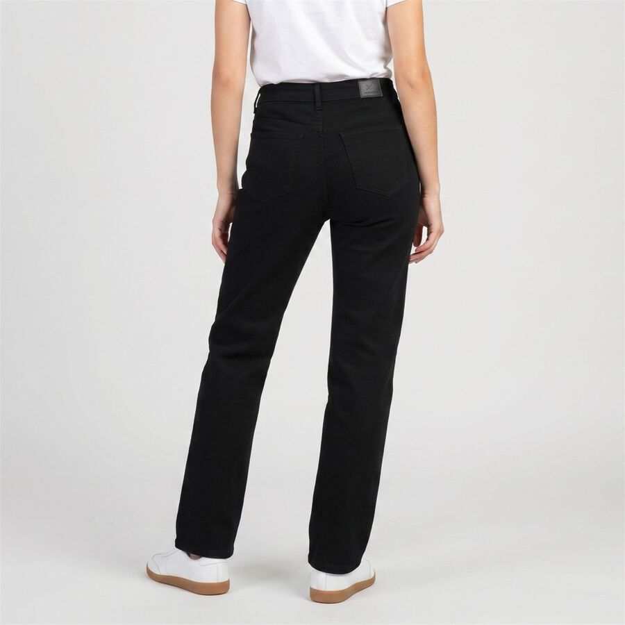 Women's Black Solid Jeans, काला, large