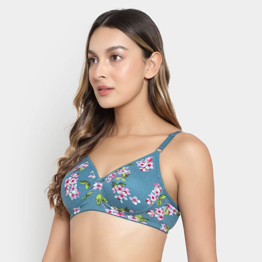Single Jersey Padded Bra, Teal Blue, large image number null