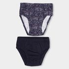 Boys' Dark Navy V-Cut Printed Briefs, Navy Blue, small image number null
