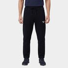 Men's Navy Blue Regular Fit Cuffed Track Pants, Navy Blue, small