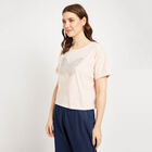 Cotton Round Neck T-Shirt, पीच, small image number null