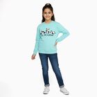 Girls' Sweatshirt, Aqua, small image number null