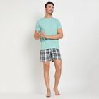 Men's 100% Cotton Boxers, मध्यम नीला, small image number null