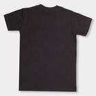 Boys' Dark Charcoal Grey Cotton Round Neck Graphic Print T-Shirt, Dark Grey, small image number null