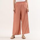 Women's Maroon Wide-Leg Printed Tie-Up Palazzos, गुलाबी, small