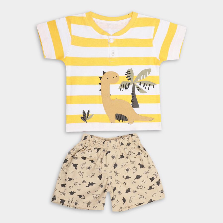 Infants' 100% Cotton Baba Suit , पीला, large image number null