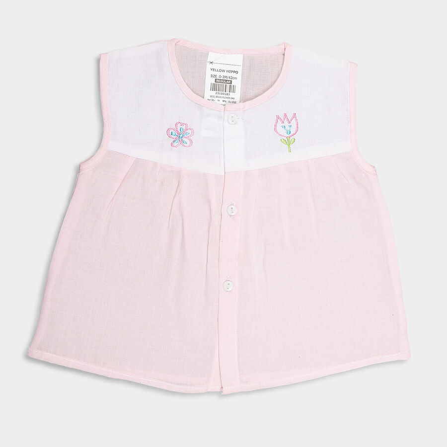 Infants Printed Regular Collar Shirt, Pink, large image number null