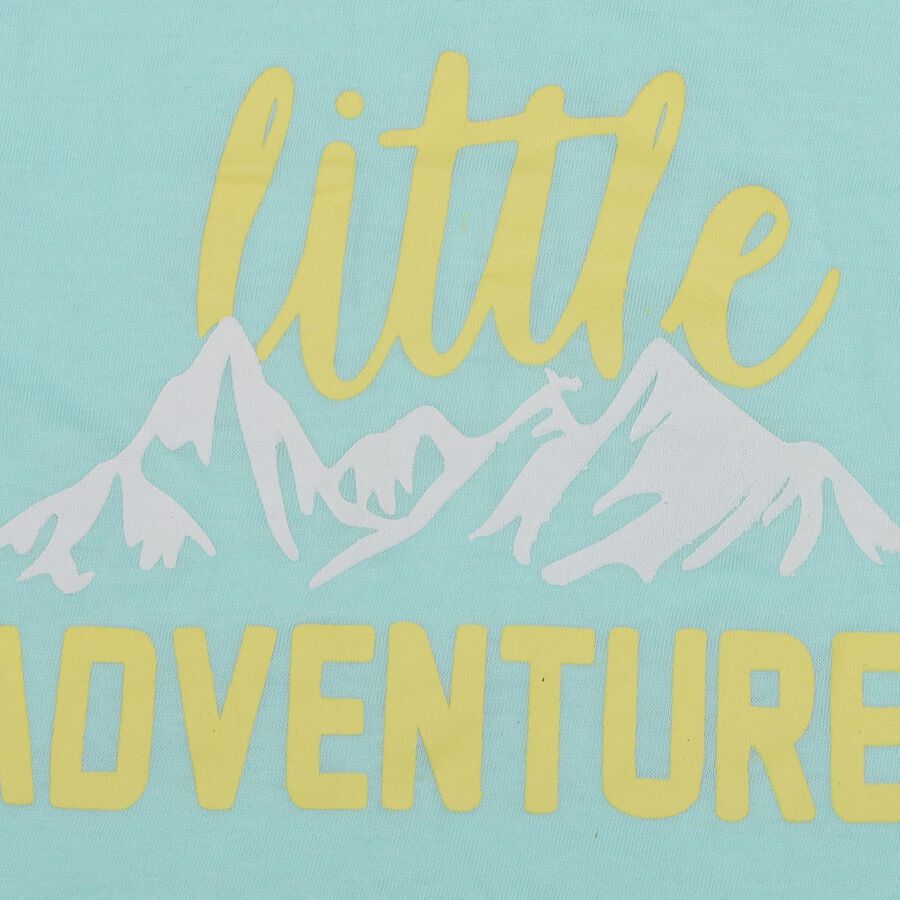 Infants Mint Green Cotton Round Neck Casual Vest, Light Green, large