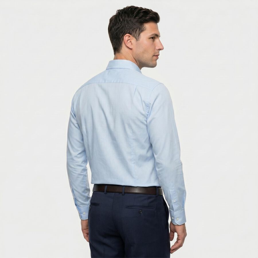 Men's Light Blue Regular Fit Formal Shirt, Light Blue, large