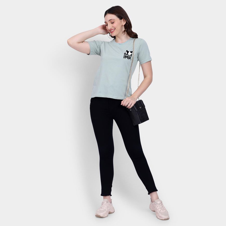Ladies' Round Neck T-Shirt , Light Green, large image number null