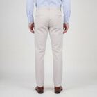 Men's Slim Fit Casual Trousers, Off White, small