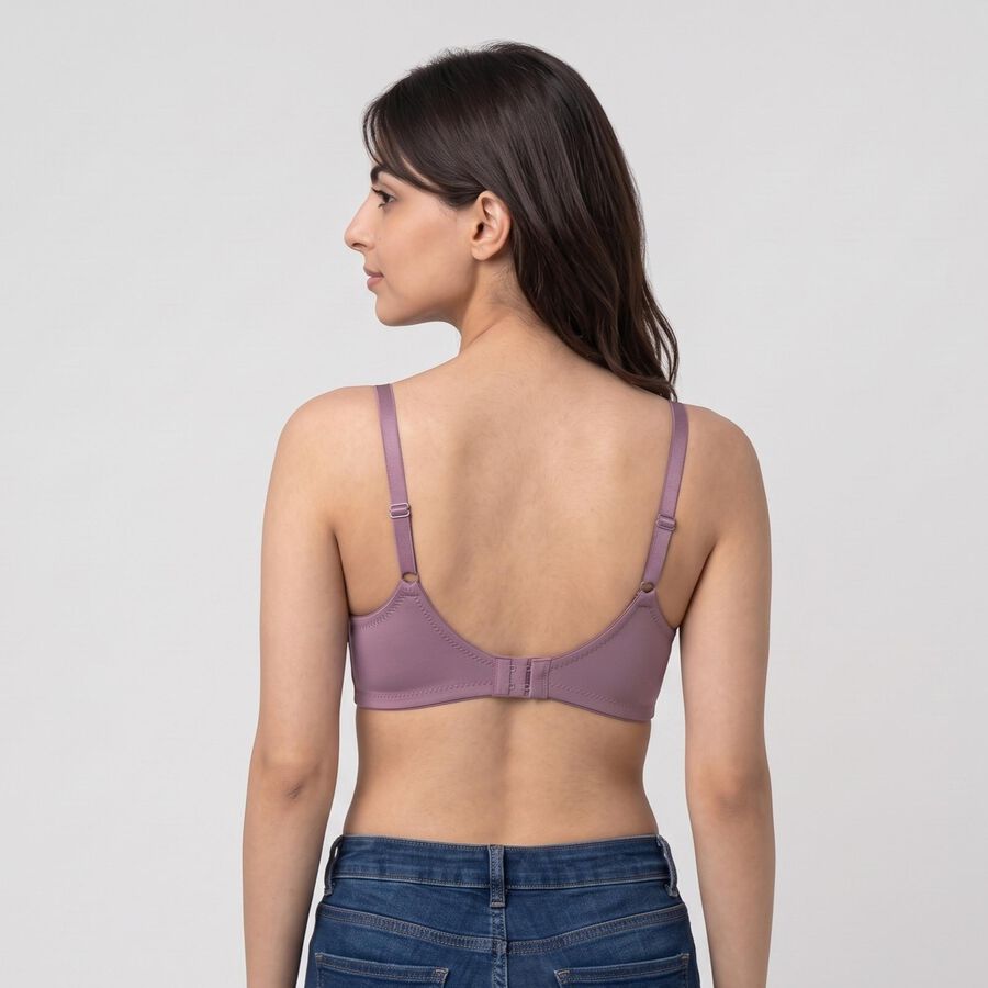 Women's Purple T-Shirt Bra, बैंगनी, large
