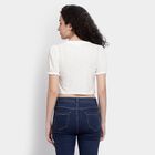 Ladies'  Crop  Top, ऑफ व्हाइट, small image number null