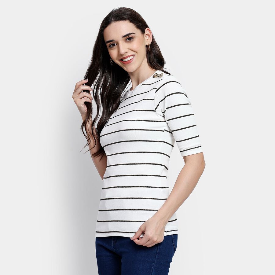 Ladies' Top, Off White, large image number null