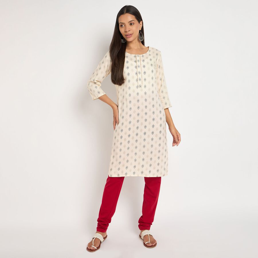 Ladies' Kurta, ऑफ व्हाइट, large image number null