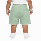 Infants' Light Sage Green Cotton Embroidered Half Pant, हल्का हरा, small image number null
