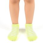 Boys' Light Grey and Neon Yellow Ankle-Length Patterned Socks Pack of 2, हल्का हरा, small
