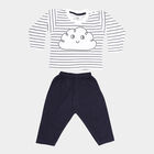 Infants Cotton Solid Night Suit, White, small image number null