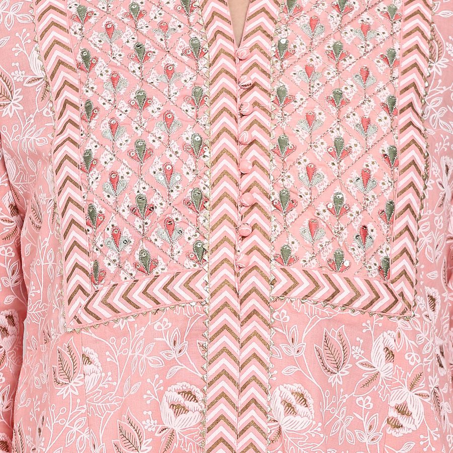 Ladies' 100% Cotton Kurta , हल्का गुलाबी, large image number null