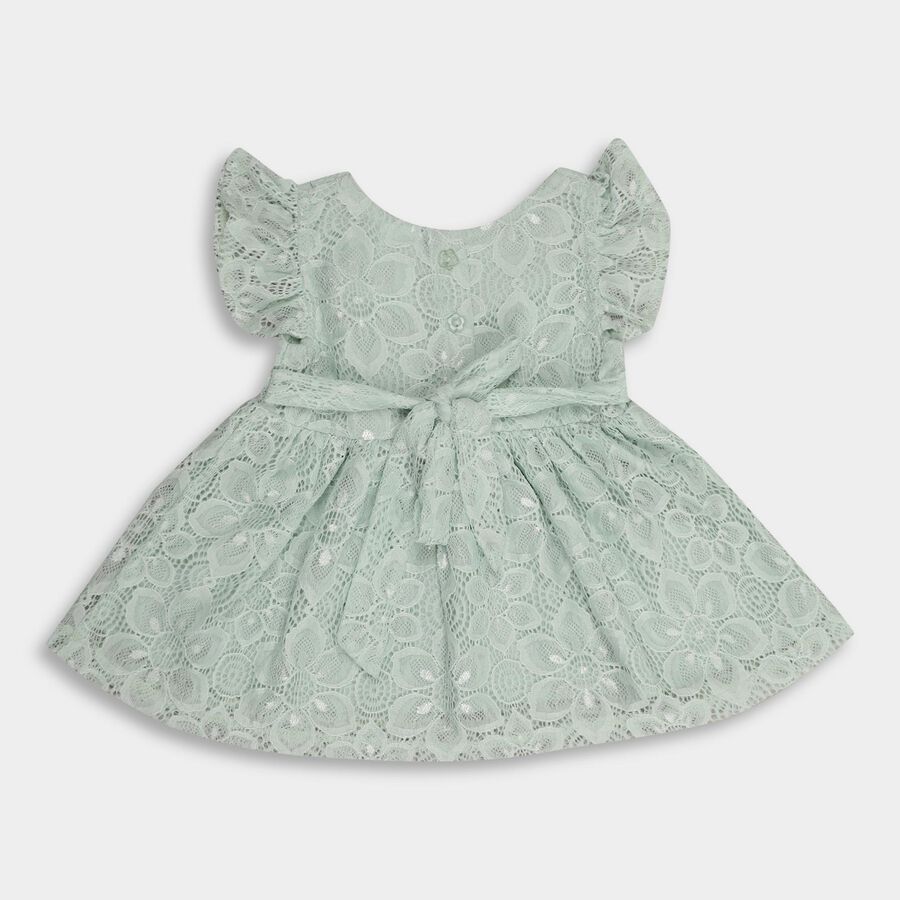 Infant Girls' Frock , Light Green, large image number null