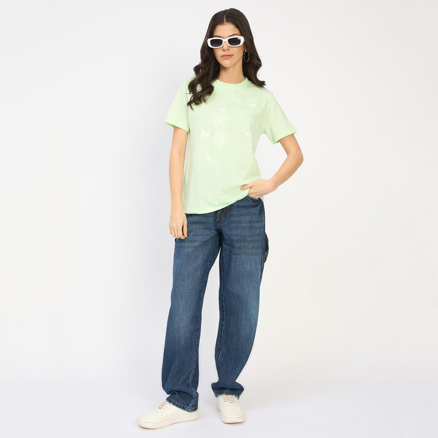 Ladies' Round Neck T-Shirt, Neon Green, large image number null