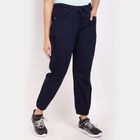 Washed High Rise Jogger Jeans, Dark Blue, small image number null
