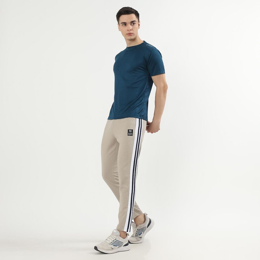 Men's Deep Teal Crew Neck Athleisure T-Shirt, Teal Blue, large image number null