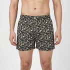 Men's Grey Regular Fit Solid Boxers, गहरा ग्रे, small