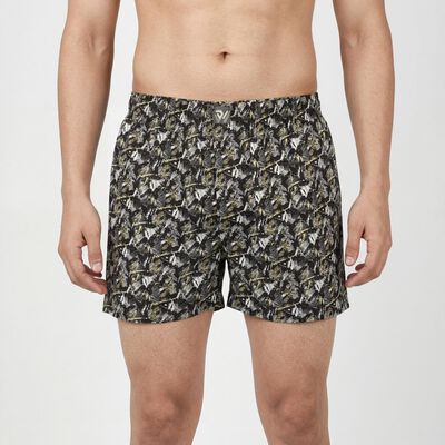 Men's Grey Regular Fit Solid Boxers