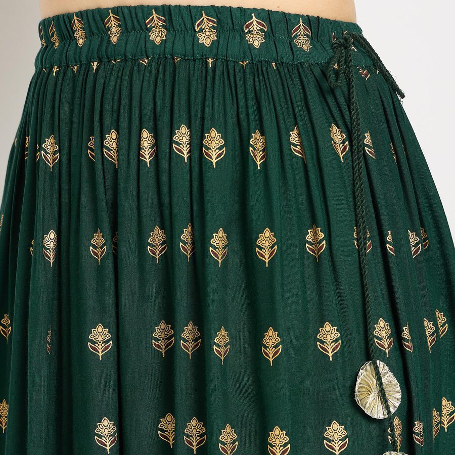 Ladies' Lehenga Skirt, Dark Green, large image number null