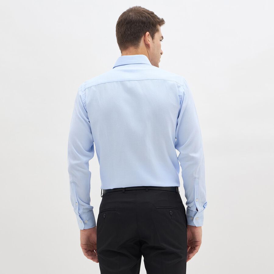 Men's Light Blue Classic Formal Shirt, हल्का नीला, large