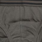 Boys' Charcoal Grey Regular Fit Cotton Briefs, ओलिव, small image number null