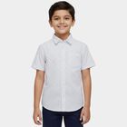 Boys White Cotton Classic Casual Shirt, White, small