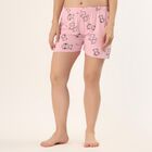Women's Pink Regular Fit Drawstring Contrast Trim Shorts, गुलाबी, small