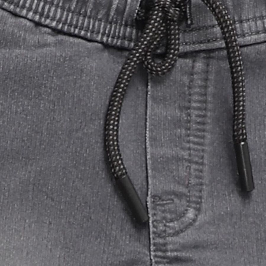 Boys' Charcoal Grey Relaxed Fit Jogger Jeans, हल्का ग्रे, large image number null