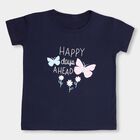 Girls' T-Shirt , नेवी ब्लू, small image number null
