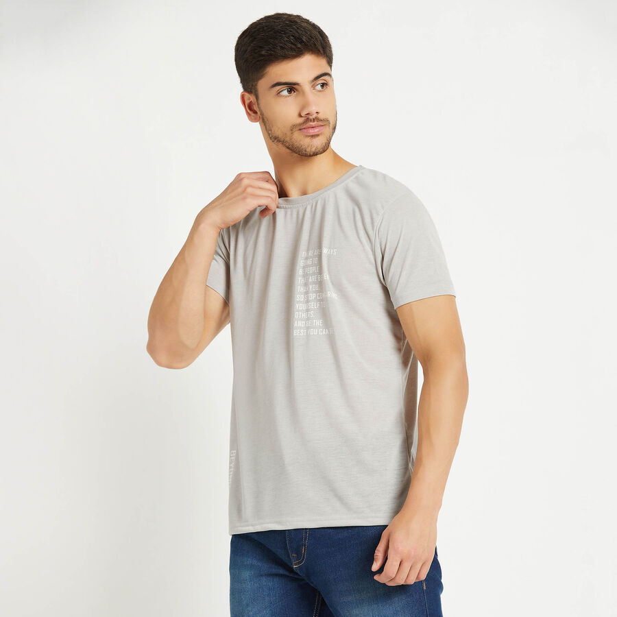 Round Neck T-Shirt, Light Grey, large image number null