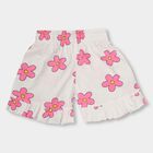 Girls' 100% Cotton Shorts, White, small