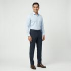 Men's Navy Blue Slim Fit Formal Trousers, Navy Blue, small