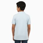 Boys Light Blue Polo Neck Casual T-Shirt, Light Blue, small