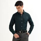 Men's Dark Forest Green Classic Formal Shirt, गहरा हरा, small