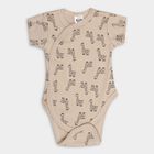 Infants' Cotton Bodysuit, Beige, small image number null
